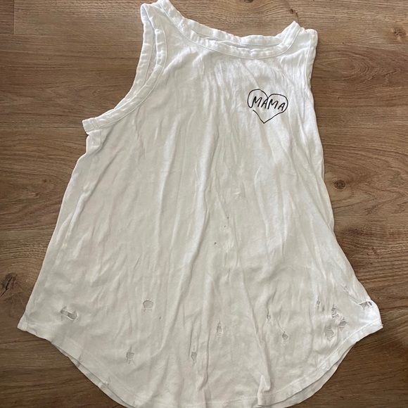 Chaser Tops - Distressed Mama Tank Top